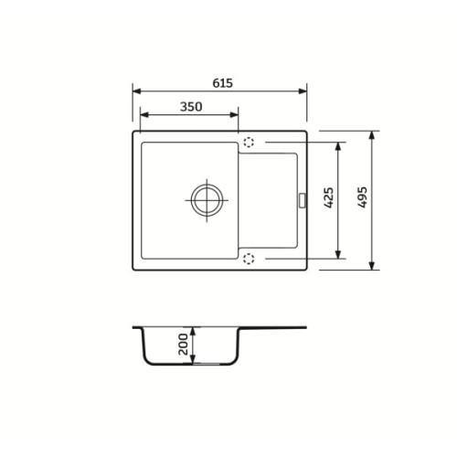 Мийка кухонна Adamant Minimal сірий + змішувач (1824296912304)
