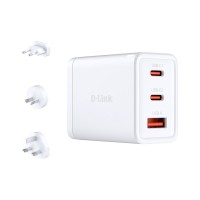 Зарядний пристрій D-Link 2xUSB-C + 1xUSB-A 65W GaN white (DCP-651)
