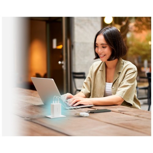 Зарядний пристрій D-Link 2xUSB-C + 1xUSB-A 65W GaN white (DCP-651)