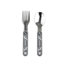 Набір дитячого посуду Akuku столових приборів, сірий (A0100)