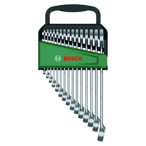 Ключ Bosch гайковий, набір 15шт, комбінований, 6-21мм, CrV (1.600.A02.Z9E)