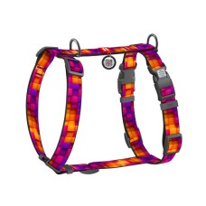 Шлея для собак WAUDOG Nylon анатомічна H-подібна з QR-паспортом "Куби 3Д" пластиковий фастекс, M (344-4057)