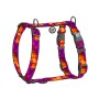 Шлея для собак WAUDOG Nylon анатомічна H-подібна з QR-паспортом "Куби 3Д" пластиковий фастекс, M (344-4057)