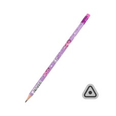 Олівець графітний Kite My Little Pony тригранний, з гумкою, НВ (LP25-046)