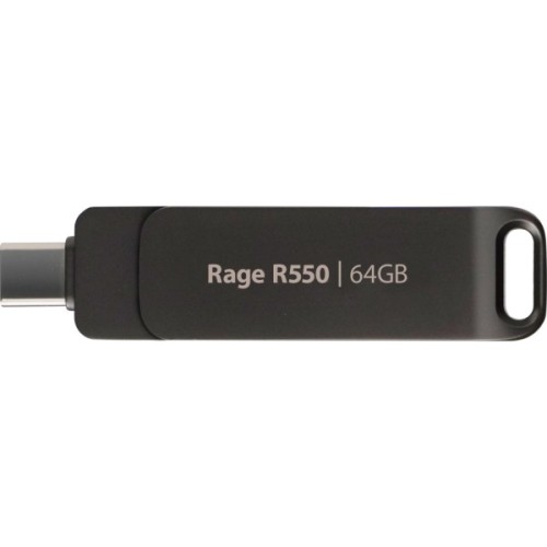 USB флеш накопичувач Patriot 64GB Rage R550 Matte Black USB/Type-C 3.2 (PE64GR550DSAD)