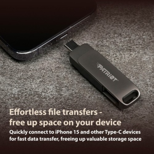 USB флеш накопичувач Patriot 64GB Rage R550 Matte Black USB/Type-C 3.2 (PE64GR550DSAD)