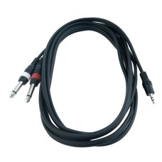 Інсертний кабель RockCable Patch Cable - 2 x TS Jack to TRS MiniJack (1.5m) (RCL 20912 D4)