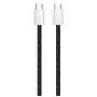 Дата кабель USB-C to USB-C 2.0m (braided cotton) (PD Fast Charging 60W) 3.0А black ColorWay (CW-CBPDCC068-BK)