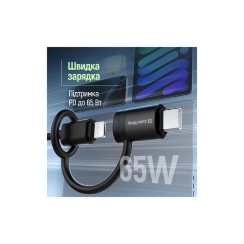 Перехідник Lightning F to USB-C M black ColorWay (CW-AD-CL2)