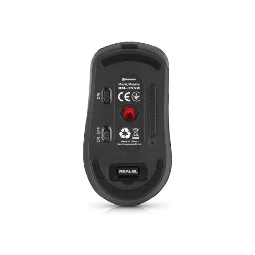 Мишка REAL-EL RM-355W Wireless Black (EL123200054)