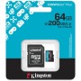 Карта пам'яті Kingston 64GB microSDXC сlass 10 UHS-I U3 V30 A2 Canvas Go Plus G4 (SDCG4/64GB)