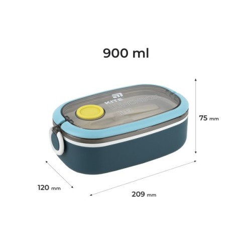 Ланч-бокс Kite 900 мл, синій (K25-1180-2)