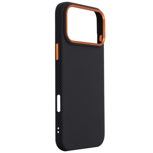 Чохол до мобільного телефона Armorstandart LikeCarbon2 SE MagCase Apple iPhone 17 Pro Max Kevlar Black Orange (ARM89165)