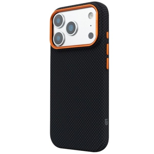 Чохол до мобільного телефона Armorstandart LikeCarbon2 SE MagCase Apple iPhone 17 Pro Max Kevlar Black Orange (ARM89165)