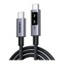 Дата кабель USB-C to USB-C 1.0m PD 100W display L509 black Ugreen (35501)