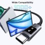 Дата кабель USB-C to USB-C 1.0m PD 100W display L509 black Ugreen (35501)
