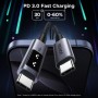 Дата кабель USB-C to USB-C 1.0m PD 100W display L509 black Ugreen (35501)