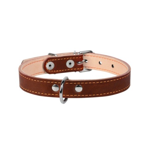 Нашийник для тварин Collar подвійний Ш 20 мм Д 32-40 см коричневий (01416)