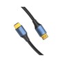 Кабель мультимедійний HDMI M to HDMI M 3.0m 8K60Hz cotton braided blue Vention (ALGLI)