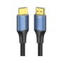 Кабель мультимедійний HDMI M to HDMI M 3.0m 8K60Hz cotton braided blue Vention (ALGLI)