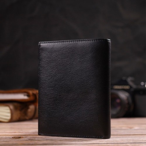 Гаманець Canpellini З натуральної шкіри Чорний (21753)