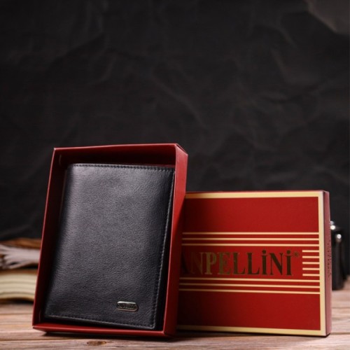 Гаманець Canpellini З натуральної шкіри Чорний (21753)