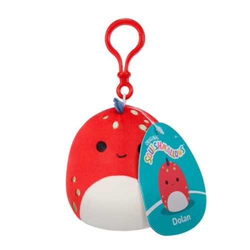 М'яка іграшка Squishmallows на кліпсі – Діно Долан 9 см (SQCP00218)