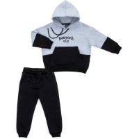 Спортивний костюм дитячий Cloise з худи на флісі (CL0215009-104-gray)