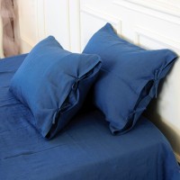 Наволочка MirSon Льон Natural Linen 45х45 Bluebottle (2200005372029)
