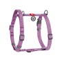 Шлея для собак WAUDOG Н-подібна Re-cotton з QR паспортом, світловідбивна M фіолетова (25929)