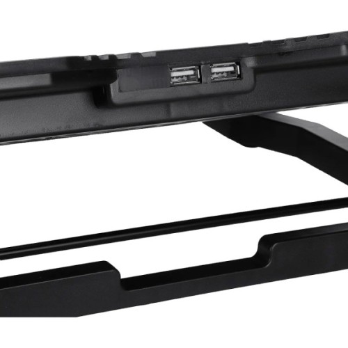 Підставка до ноутбука IceCoorel 10-15", 1*125mm 1400 RPM + 4*70mm 2500 RPM, 2*USB, 365x297x30mm, Blue (K5Bl)