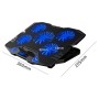 Підставка до ноутбука IceCoorel 10-15", 1*125mm 1400 RPM + 4*70mm 2500 RPM, 2*USB, 365x297x30mm, Blue (K5Bl)