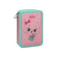 Пенал Cool For School 2 відділення з відворотами Рожевий (CF87276)