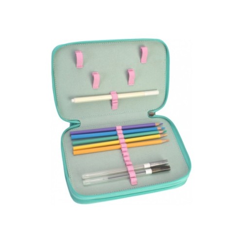 Пенал Cool For School 2 відділення з відворотами Рожевий (CF87276)