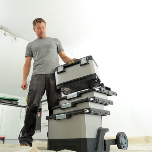 Ящик для інструментів Stanley FatMax Rolling Workshop", 568x893x389 мм, на колесах (1-95-622)