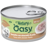 Консерви для котів OASY Wet Natury з тунцем та курячими пластівцями 85 г (8054329512975)