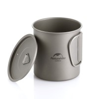 Чашка туристична Naturehike NH20CJ005 титанова з ручкою 300 мл (6927595745779)