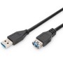 Дата кабель USB 3.0 AM/AF 3.0m black Digitus (AK-300203-030-S)