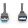 Дата кабель USB 3.0 AM/AF 3.0m black Digitus (AK-300203-030-S)