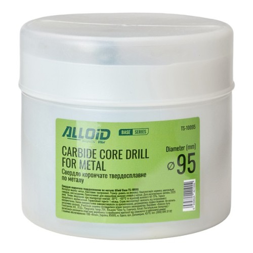 Свердло Alloid Base, корончате, твердосплавне, по металу, 95мм (TS-10095)
