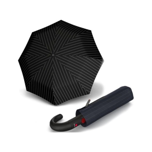 Парасоля Knirps T.260 Crook Handle Gatsby Black автомат складана (Kn95-3260-4109)