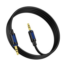 Кабель мультимедійний 3.5mm M to 3.5mm M 1.0m silicone black BOROFONE (6941991114373)