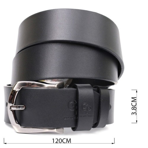Ремінь Grande Pelle Під джинси з натуральної шкіри Чорний (11686)