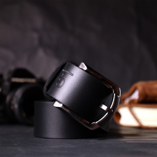 Ремінь Grande Pelle Під джинси з натуральної шкіри Чорний (11686)