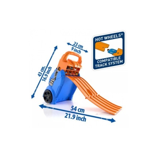 Автотрек Hot Wheels Портативний трек-контейнер з 4 рівнобіжними доріжками (HWCC14)