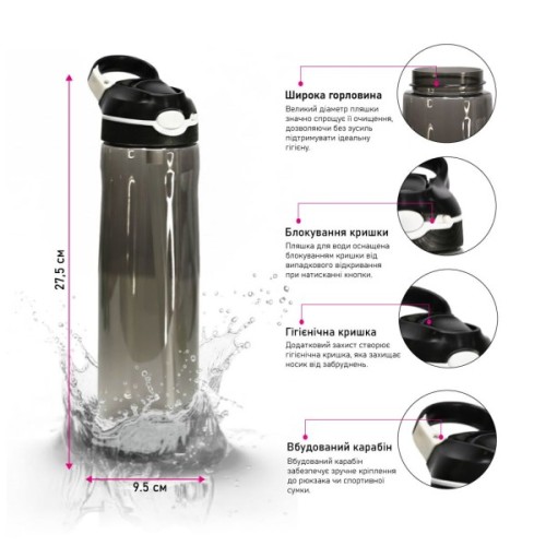 Пляшка для води Line Art Santa Rosa 750 мл зелений (60013718LA-04)