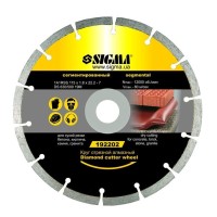 Круг відрізний Sigma алмазний сегментований 230x2.6x22.2мм, 6600об/хв (1922071)