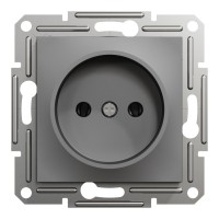 Розетка Schneider Electric ASFORA без заземлення антрацит (EPH3000171)