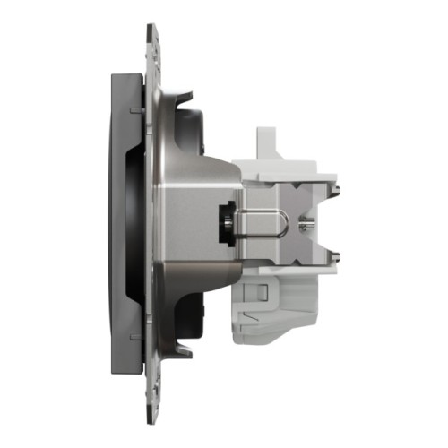 Розетка Schneider Electric ASFORA без заземлення антрацит (EPH3000171)