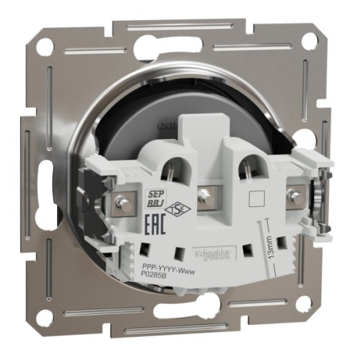 Розетка Schneider Electric ASFORA без заземлення антрацит (EPH3000171)